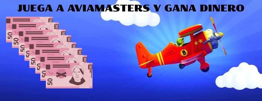 Juega a Aviamasters y gana dinero text con pesos y aviones